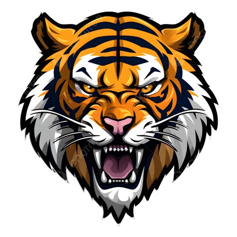 Tiger Head Logo Design Vector, Tiger Head Logo, Tiger Head, Animal PNG ...