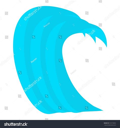 Tsunami Wave Icon Cartoon Illustration Tsunami Stock Vector (Royalty ...