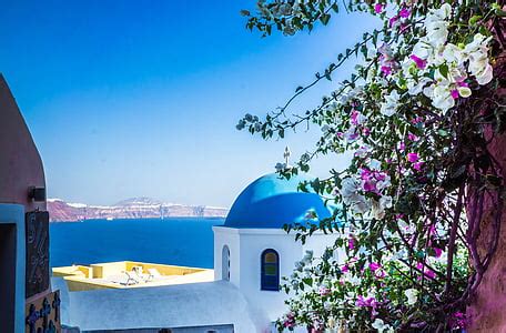 Royalty-Free photo: Mediterranean, window, sea, rhodes, greece, greek ...