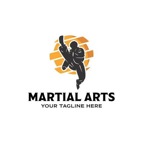 kung fu master or martial arts logo design template 14468095 Vector Art ...