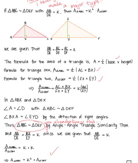 Solved 5.7 Area and Similarity Theorem Let AABC and ADEF be | Chegg.com