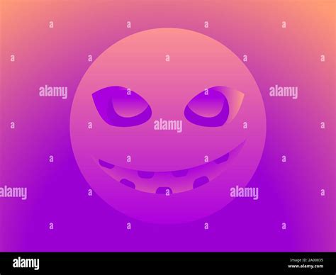 Scary face. Evil scary eyes. Gradient background. Halloween element for design. Vector ...