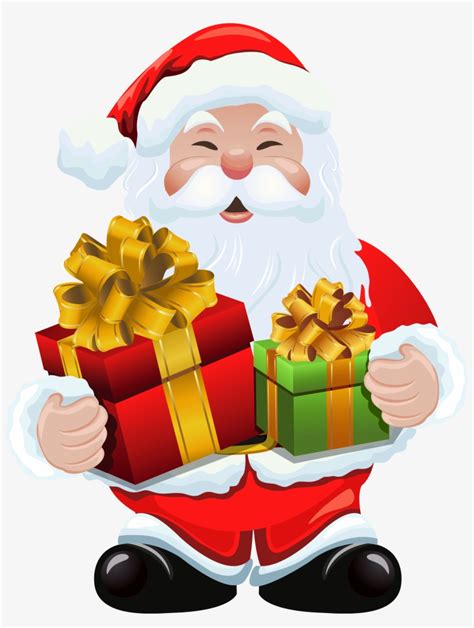 Claus With Gifts Png Clipart Image Gallery - Santa Claus With Christmas ...