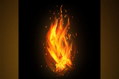 Fire Flames on Black Background PSD Graphic by Creative Canvas · Creative Fabrica