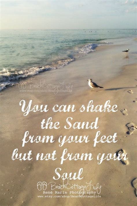 You can shake the sand from your feet but not from your soul / Beach Seaside footprints Sunset ...