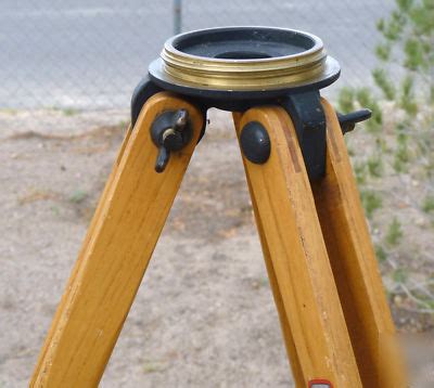 Vintage wood surveyors tripod with 3 1/2-8 threads