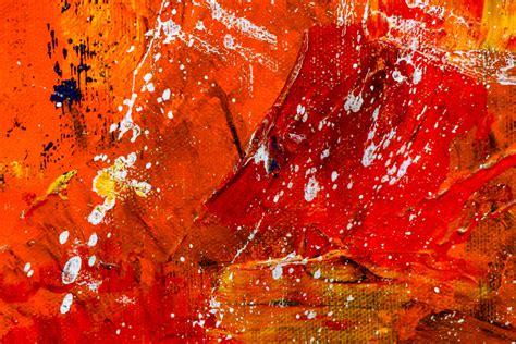 橙色和红色的抽象绘画 · 免费素材图片
