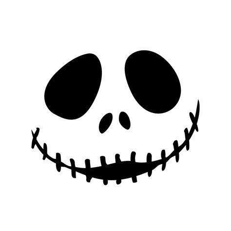 Vinyl Wall Art Decal - Jack Skellington Inspired Face - 17" x 22" - Fu – Imprinted Designs