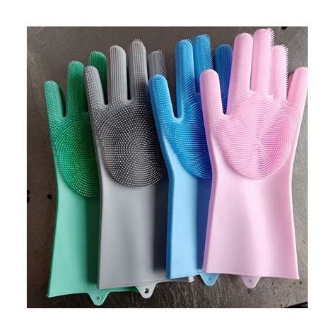 Silicone Dish Washing Kitchen Hand Gloves Silicon Hand Gloves for ...