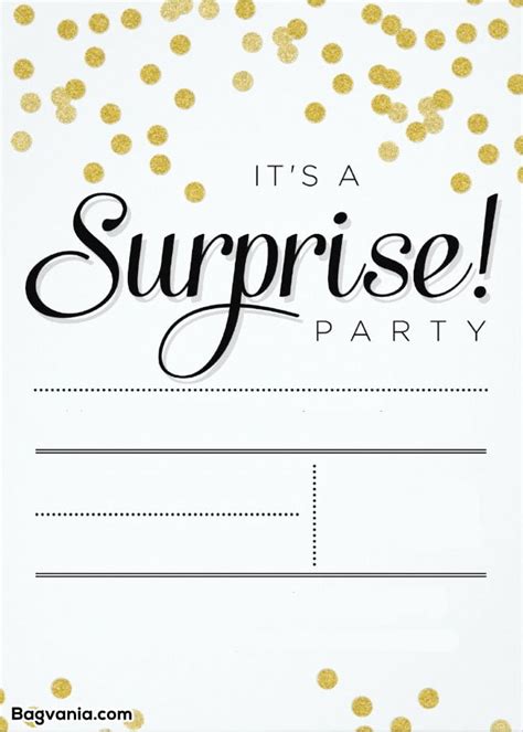 Surprise Birthday Party Invitation Template