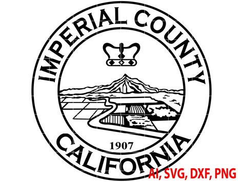 Imperial County Badge Logo Seal Custom Ai Vector SVG - Etsy