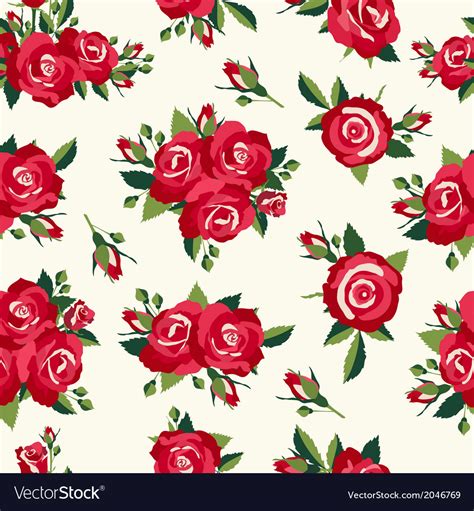 Vintage roses pattern Royalty Free Vector Image