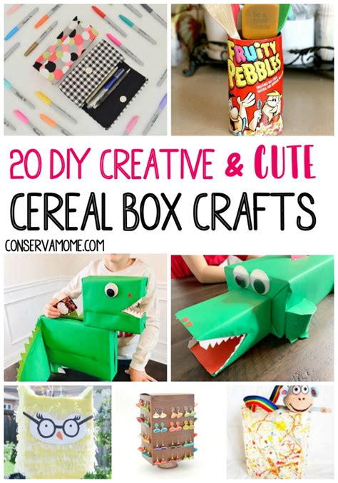 ConservaMom - 20 DIY Creative & Cute Cereal Box Crafts you can make - ConservaMom