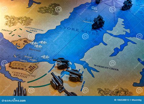 Map of the Siege of Yorktown 1781 Editorial Image - Image of battle, tactic: 186538815