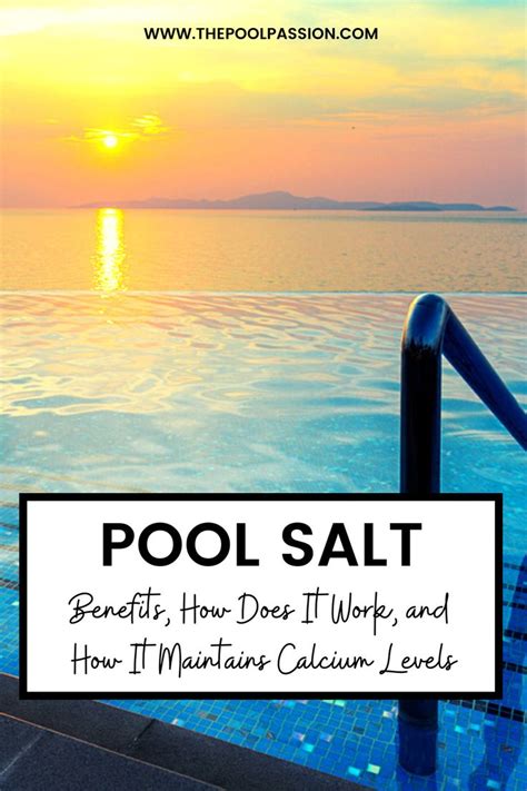 Benefits of Pool Salt, How Does It Work, and How It Maintains Calcium Levels in 2022 | Pool ...