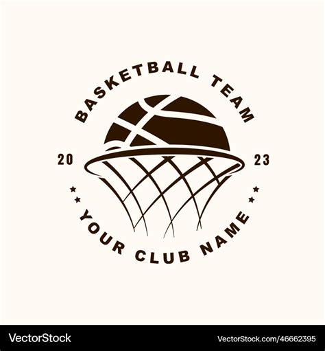 Basketball logo design template simple style Vector Image