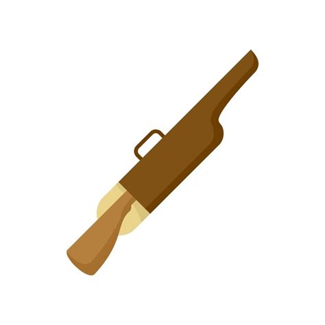 Premium Vector | Safari hunter rifle icon Flat illustration of safari ...