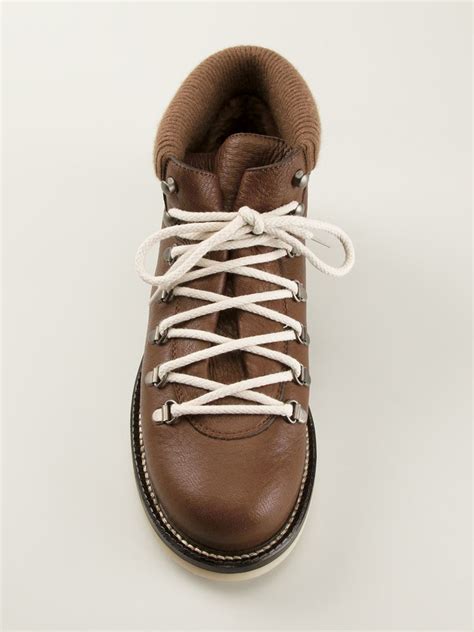 Lyst - Loro Piana Lace-Up Boots in Brown for Men