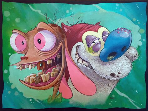 Ren & stimpy Acrylic by Rich Werner | Trampt Library