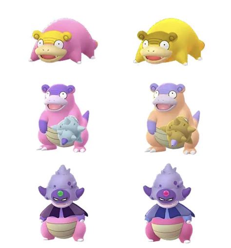 Shiny Galarian Slowpoke Family Comparison : r/TheSilphRoad