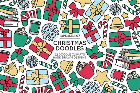 Free Illustrations download - Christmas Doodle Cliparts | Free Design Resources