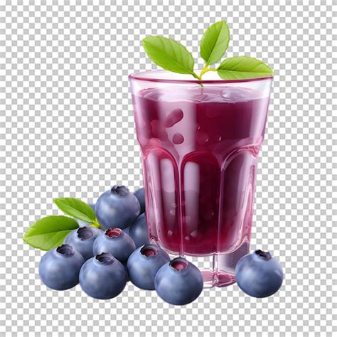 Premium PSD | Delicious blueberry smoothie on transparent background