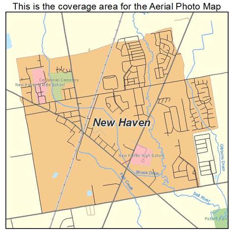 Aerial Photography Map of New Haven, MI Michigan