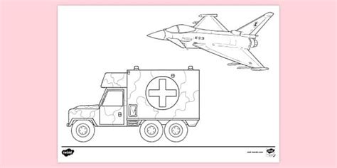 Army Vehicles Colouring | Colouring Sheets (Teacher-Made)