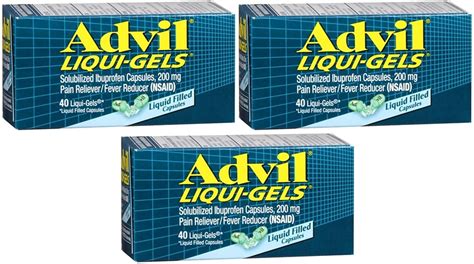 3 Pack Advil Liquid Gels 40Ct 305730169301 | eBay