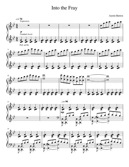 Into the Fray by Austin Burton Sheet Music for Piano Solo at Sheet ...