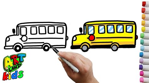 School Bus Drawing For Kids