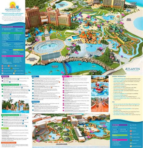 Atlantis Paradise Island tourist attractions map - Ontheworldmap.com