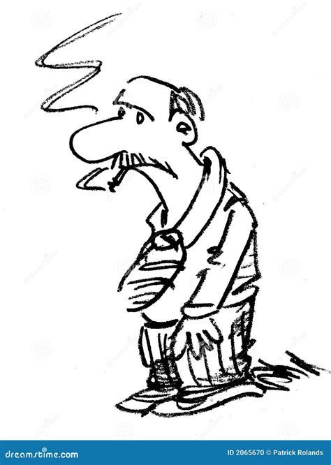 Cartoon Man Smoking Stock Photo - Image: 2065670