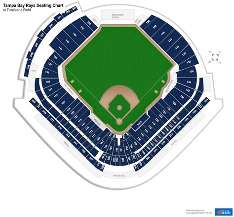 Tampa Bay Rays Seating Charts at Tropicana Field - RateYourSeats.com