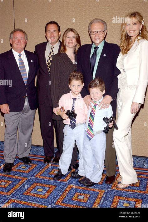 "CNN anchor Larry King poses with all his children Chance, Cannon ...