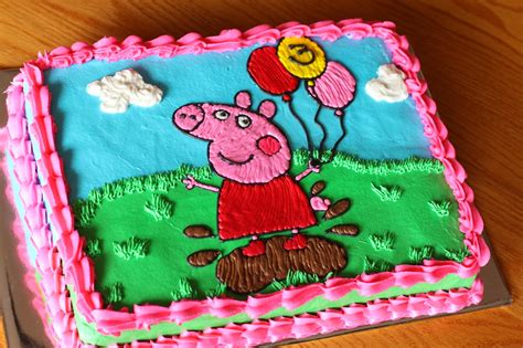 The Gano's: Happy 3rd Bithday ~ Peppa Pig Sheet Cake