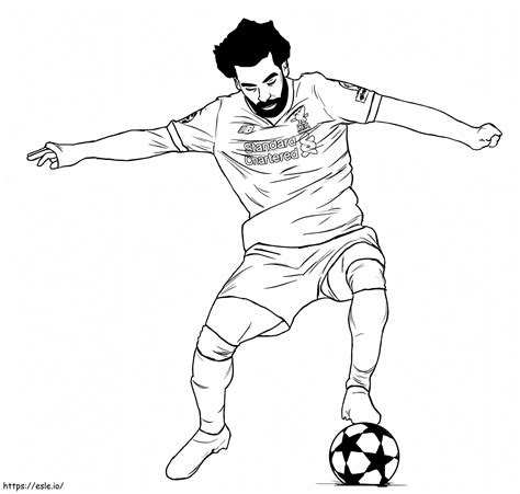 Mohamed Salah 3 coloring page