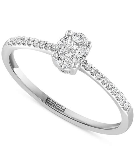 EFFY Collection EFFY® HEMATIAN Diamond Multi-Cut Cluster Engagement ...