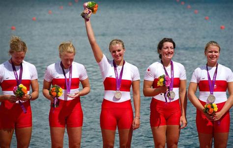 Canada's women's eight rowing team celebrates their silver moment - The ...