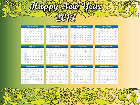 New Year Desktop Calendars 2013: Decorate Desktop with New Year Theme ...