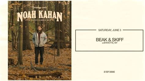 Live Nation Entertainment: Noah Kahan Announces New Summer 2023 "Stick Season Tour" | Beak and ...