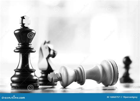 White King And Black Queen Chess Pieces. Royalty-Free Stock Photography ...