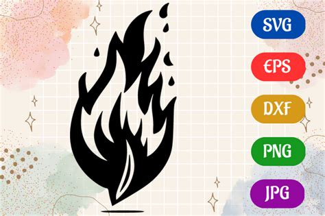 Fire | Black and White Logo Vector Art Graphic by Creative Oasis ...