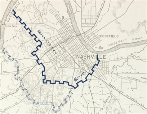 Nashville, Tennessee Defensive Perimeter Battle Map – Battle Archives