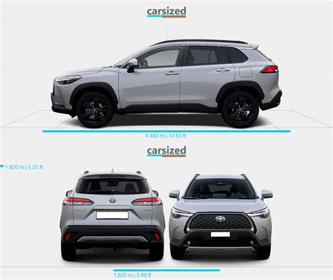 Toyota Corolla Cross 2020-present Dimensions Side View