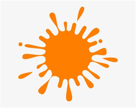 Orange Splash Ink Clip Art Icon - Orange Paint Splash Clipart PNG Image ...