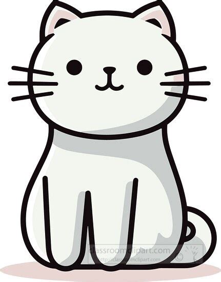 Cat Clipart-icon style cat simple drawing