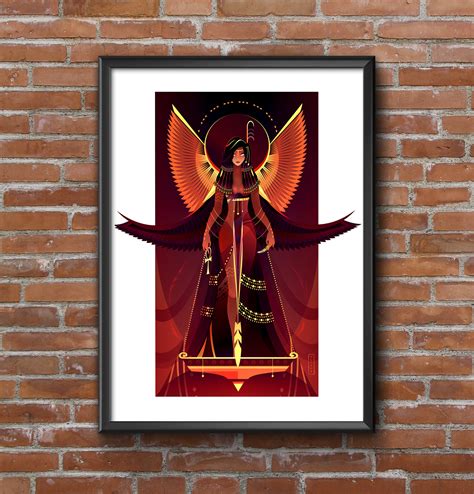 Printing of Art Maat Gods and Goddess of Egypt | Etsy