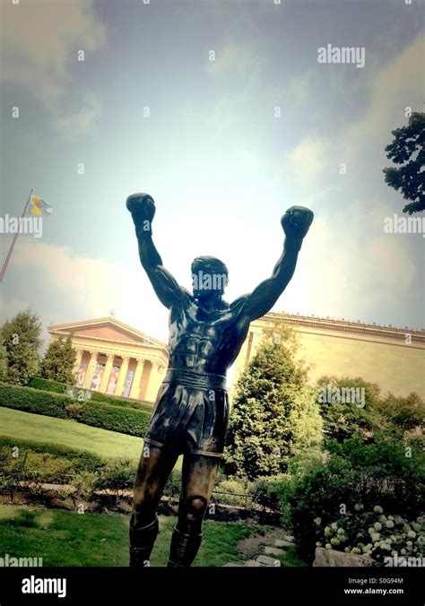 Rocky statue at Philadelphia Museum of Art, Pennsylvania Stock Photo ...