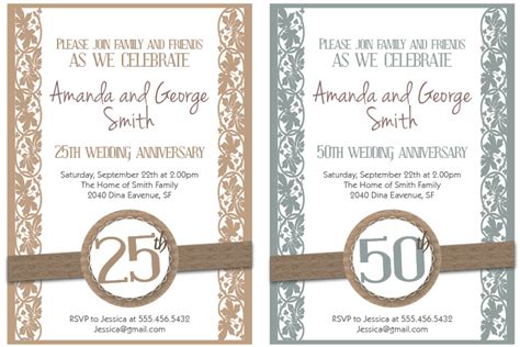 6 Best Images of 25th Anniversary Invitations Printable - Free Printable 25th Wedding ...